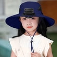 thumbnail image 4 of XUNKUSGA Wide Brim Solar Fan Hat for Boy And Girls Breathable Mesh Quick Drying Solar Fan Fishing Hat Summer UPF 50+ Sun Protection Sun Hat with Charging Cable,Khaki, 4 of 5