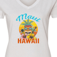 thumbnail image 4 of Inktastic Maui Hawaii Vacation Tiki Women's V-Neck T-Shirt, 4 of 5