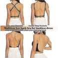 thumbnail image 2 of Sujetador con espalda baja para mujer, sujetador sin espalda con escote profundo en forma de U y tirantes transparentes convertibles, 2 of 3