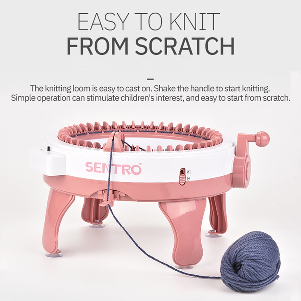 SALYWEE 48 Needle Smart Round Board Rotary Knitting Loom — DIY Creative Wool Weaving Machine for Adults, Children & Beginners