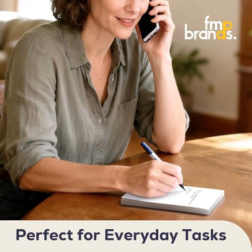 FMP Brands 100 Pack (Total 10000 Sheets) Note Pads 4x6, 100 Sheets Per Memo Pad, Server Note Pads, White Waitress Server Note Pads, Writing Scratch Paper, Pads of Paper, To Do List Small Note Pads