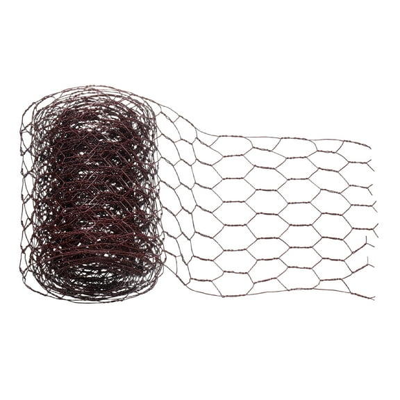 Chicken Wire, 4 x 118 Inch Iron Mesh Netting Floral Wire Plant Cage, Coffee