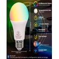 thumbnail image 2 of Focos Inteligentes Led WiFi 2 Pack , Multicolor + Luz Blanca Fría y Cálida   806 Lumens E27 9w (2 Pack), 2 of 4