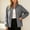 Gray, variant on Caywon Women's Outerwear Jackets, Stand Collar Full Zipper with Pockets, Waterproof Lightweight for Fall and Spring Daily Wear