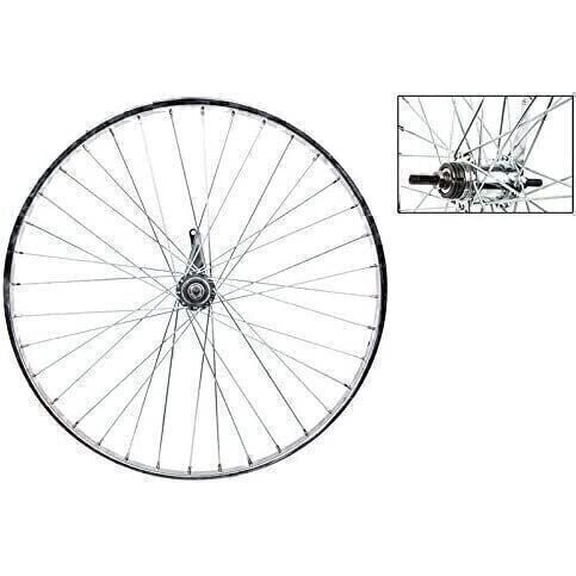 WheelMaster Rear Bicycle Wheel, 26x2.125 Chrome Coaster Bike 12g spoke