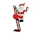 Holiday Time LightUp Santa Climbing a Ladder, 48”