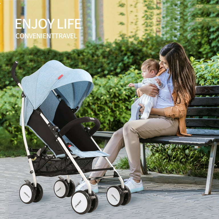 Compact Umbrella Lightweight Portable Folding Stroller for Infant Toddler(Blue) - Walmart.com