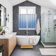 thumbnail image 3 of Blue Ombre Kitchen Curtains 72 Inch Length, Modern Minimalist Gradient Aesthetic Grommet Top Bedroom Living Room Curtains, Light Filtering Cafe Curtain Drapes 2 Panels Set 104''x72'', 3 of 9