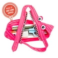 thumbnail image 3 of ZIPIT Grillz Pencil Case for Girls, Holds up to 30 Pens, Machine Washable, Made of One Long Zipper! (Pink), 3 of 9