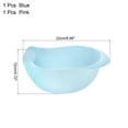 thumbnail image 2 of Uxcell 2Pcs Rice Washer Strainer Basket Rice Sieve Plastic Colander Kitchen Drain Basket with Handles-Blue+Pink, 2 of 6