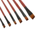 thumbnail image 3 of segolike 6 Sizes Professional Angular Paint Brush Nylon Hair Angled Paint Brushes Set Art flat head, 3 of 7