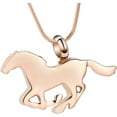 thumbnail image 6 of Running Horse Shape Urn Pendant Cremation Ashes Jewelry Urn Necklace for Ashes Stainless Steel Funeral Keepsake Necklace, 6 of 6