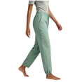 thumbnail image 4 of DYTTDG Women's Casual Drawstring Waist Pants | Elastic Waist Tapered Cropped Trousers with Adjustable Hem & Pockets, Loose Fit Lounge Pants, 4 of 6