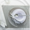 thumbnail image 2 of Home Details Set of Four Santorini Metallic Place Mat, Silver, 2 of 5