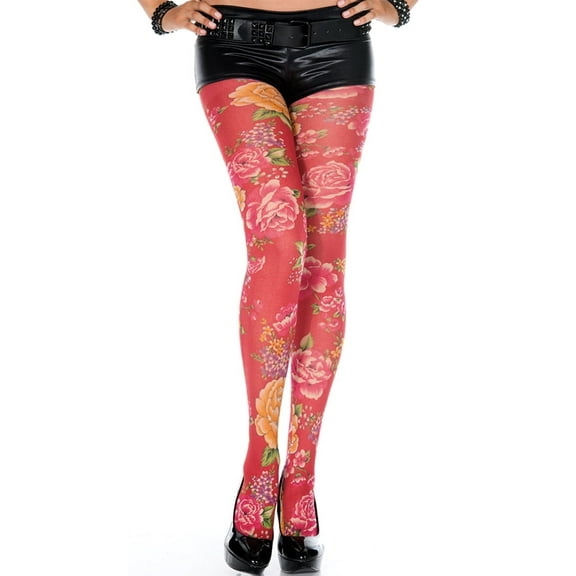 Music Legs Women's Women's Blooming flowers pantyhose