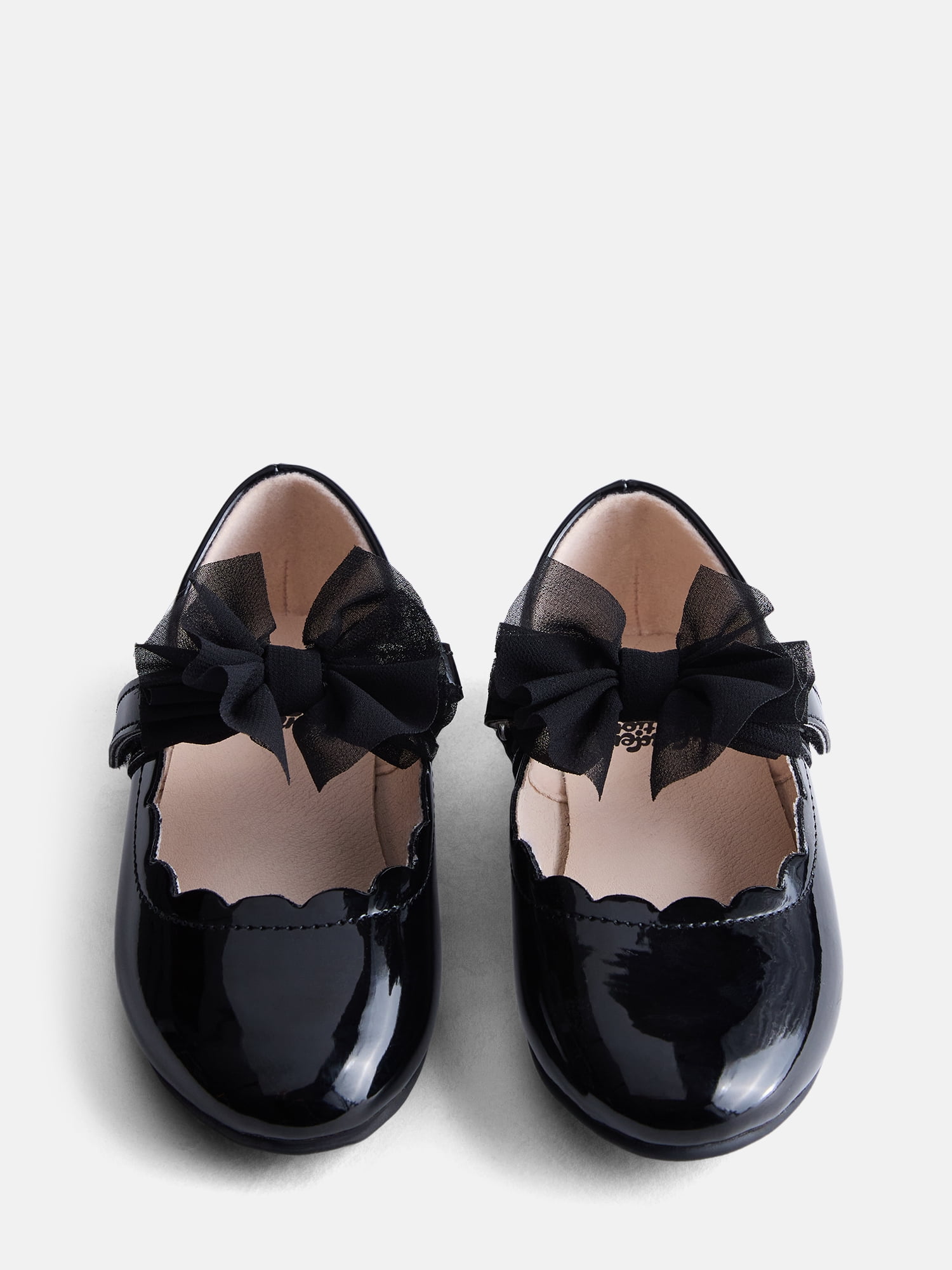 Wonder Nation Baby and Toddler Girls Tulle Bow Ballet Flats