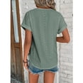 thumbnail image 4 of Hauts à Manches Courtes pour Femmes Mode Printemps/été Décontractée Ample Col Rond Manches Courtes Haut pour Femmes Aguichant Hauts d'Été pour Femmes Hauts à Manches Courtes T-Shirts pour Femmes Mode, 4 of 7