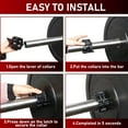 GEEDIAR Barbell Collar Olympic Barbell Clamps 2 inch Barbell Clips 2pcs Quick Release for