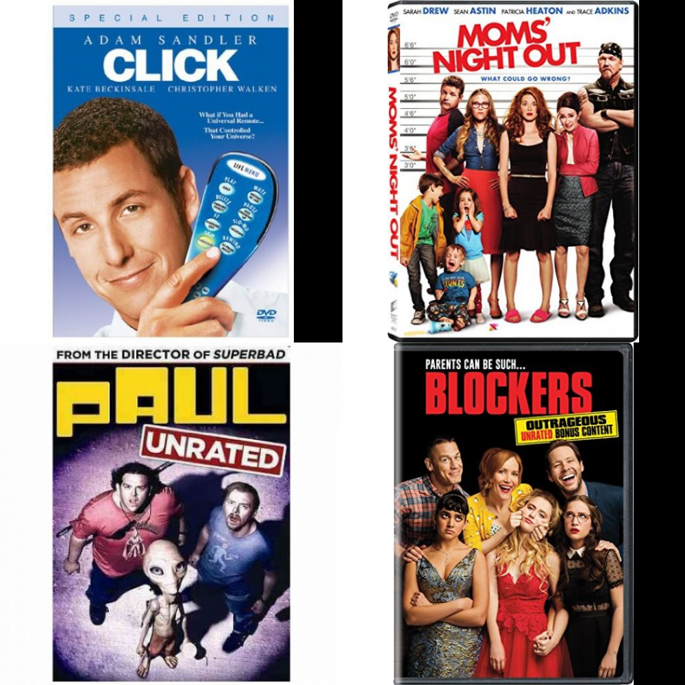 Comedy 4 Pack DVD Bundle: Click, Moms Night Out, PAUL-PAUL, Blockers -  Walmart.com