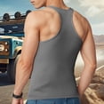 thumbnail image 7 of Gibobby Men Tank Tops 1 Pack Men's Muscle Shirts Sleeveless Quick Drying Gym Workout Tank Top(XXXXL,Dark Gray), 7 of 7