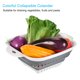 thumbnail image 4 of Cuadrado Plegable Coladores Juego 3 uds, Plegable Colador Cesta Multifuncional Cocina Fruta Vegetal Lavado Cesta Filtro Organizador-Gris, 4 of 5