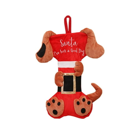 

gakvbuo Christmas Decorations Clearance Items All 2022!Three-dimensional Animal Socks Christmas Tree Pendant Cartoon Cat And Dog Candy Bag