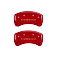 thumbnail image 2 of MGP 4 Caliper Covers Engraved Front & Rear With out stripes/Dodge Red finish silver ch Fits select: 2013-2015 DODGE CHARGER SE, 2016-2019 DODGE CHARGER SXT, 2 of 2