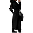 thumbnail image 2 of Niaviben Pea Coat for Women Warm Winter Coats for Women Long Wool Winter Coats for Women Jackets Women's Jacket Women's Winter Coats Dress Coats for Women Black L, 2 of 6