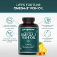 thumbnail image 6 of Life's Fortune Omega 3 Fish Oil Supplement  for Heart, Brain, Skin, Joints, 2500 mg, 60 Softgel Cap, 6 of 7