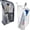 white+Gray, variant on Waterproof Standing Toiletry Bag, Portable Lightweight Travel Toiletry Bag, EVA large-capacity travel cosmetic bag, Foldable Clear Hanging Travel Toiletry Bag Cosmetic Organiser Storage (white Gray)