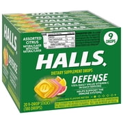 Halls Defense Assorted Citrus - 9 piece stick, 480 per case