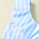 thumbnail image 4 of REDARER Girls' Two-Piece High-Waist Stripe Bikini Set with Ruffle Bathing Suit,Size 11-12 Years, 4 of 5