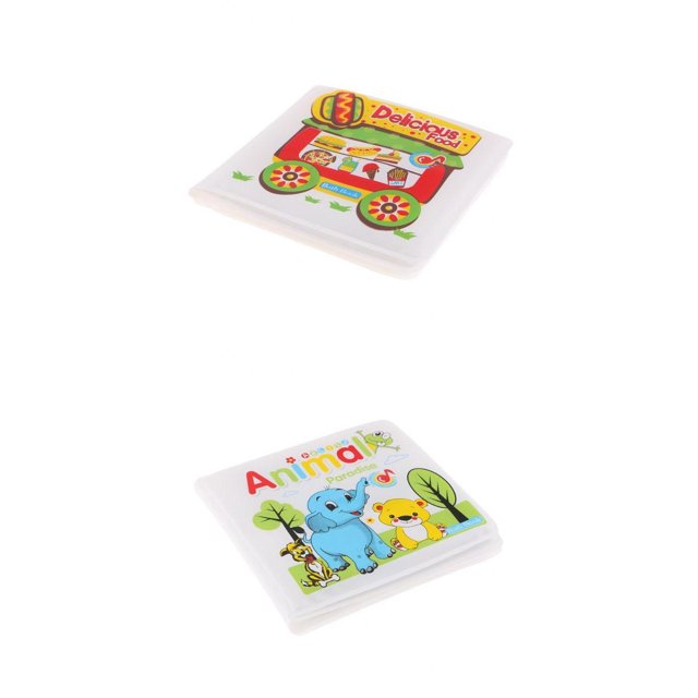 2PCS Libro De Tóxica Libro Suave Juguete Educativo De Baby Shower Animal / Comida