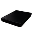 thumbnail image 2 of Heavyweight Satin Fitted Sheet Only, Luxury Silky Fitted Sheet Ultra Soft Deep Pocket Bottom Sheet, Wrinkle & Fade Resistant(QUEEN,Black), 2 of 7