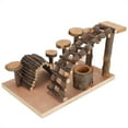thumbnail image 4 of Hamster Ladder, Pet Step Toy, Fitness Exercise Applewood Eco- friendly Small Bears for Small Pets Hamster Squirrels Column Model, 4 of 7