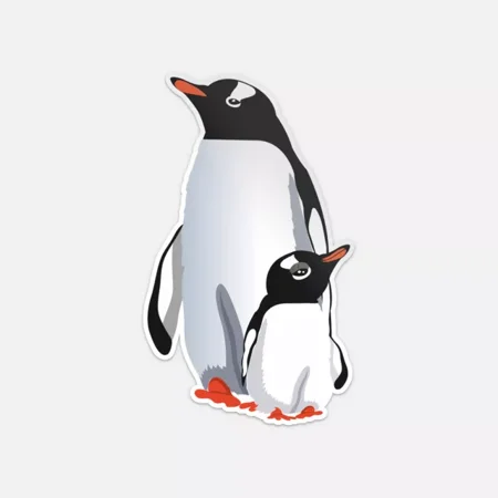 DOPASTICKER Cute Penguin Animal Family Sticker Decal Phone Decal Water Bottle Stickers Cars Stickers Water Bottle Stickers For Kids