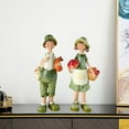 thumbnail image 3 of Resin Couple Ornament Country Style Figurine Statue for Decorations Household Home Living Room Valentine'S Day Gifts 3.5 x 2.8x10.6 inch, 3 of 7