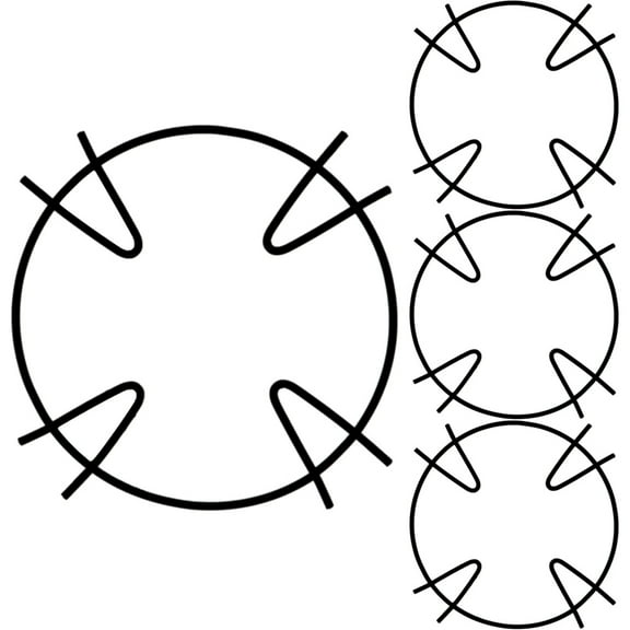 FENGGUIQU Non-Iron Wok Stand for Gas Stove, Scratch-Resistant, 4-Piece Kitchen Accessory Set for Cooking