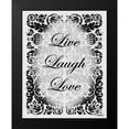thumbnail image 2 of Williams, Todd 20x24 Black Modern Framed Museum Art Print Titled - Live Laugh Love, 2 of 5