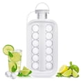 thumbnail image 1 of Bandejas de hielo 2 en 1 Hervidor portátil para hacer bolas de hielo con moldes para hockey, cóctel, café, whisky, champán, cerveza, jugo (blanco), 1 of 5