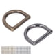 thumbnail image 5 of 120 anillas metálicas en D resistentes con interfaz sin costuras, de aleación de zinc, bronce, plata y negro, con hebillas en D para cinturones de bricolaje., 5 of 14