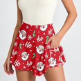 thumbnail image 2 of xfsWaSs Tennis Skirts for Women Christmas Santa Print High Waisted Workout Skorts Cute Printed Athletic Golf Skorts Skirt with Shorts Pockets, 2 of 4