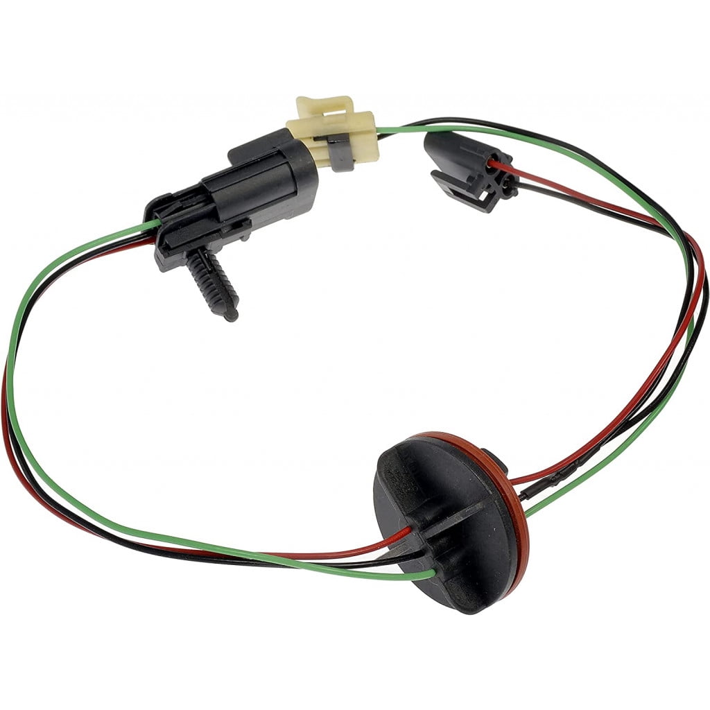 KarParts360 For Dodge Ram 1500 2009 2010 Headlight Jumper Harness | 3 Male Round-Shape Connector | Black Connector | 4 Wires | Black/Red/Green Wire Color | Replacement For 68193062AB