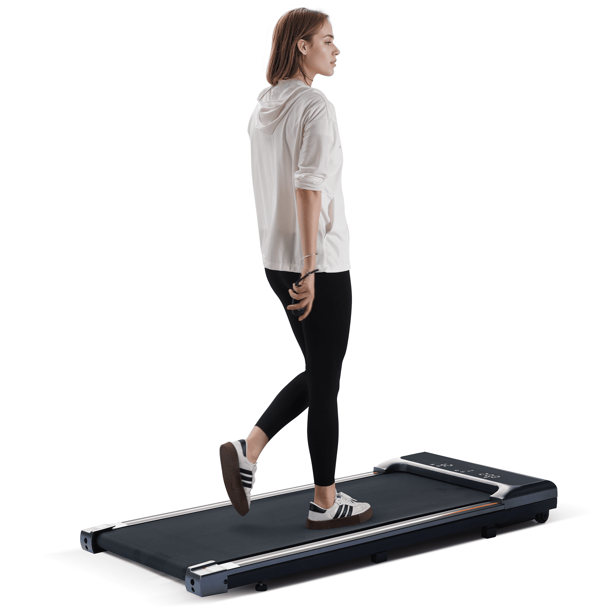 Naipo Walking Pad  Under Desk Treadmill with Remote Control Lightweight 2 in 1 Exercise Treadmill 0.6 to 3.8 Speed Range for Home Office Workout