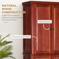 thumbnail image 4 of HOMCOM 72.5" Pinewood Large Kitchen Pantry Storage Cabinet, Mahogany, 4 of 9