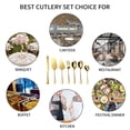 thumbnail image 3 of Nvzi Juego de vajilla para banquetes, 7 piezas de acero inoxidable negro, vajilla para buffet con cuchara de servicio, utensilios de cocina profesionales para banquetes en restaurantes y hoteles., 3 of 5