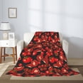 thumbnail image 2 of Rateoe Tomato Pattern Flannel Throw Blanket, Ultra-soft Blanket for Bed, Couch, Car, Hypoallergenic Anti-pilling blanket-80"x60"(Vertical), 2 of 6