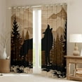 thumbnail image 2 of Homewish Rustic Wolf Animal Black Out Curtains, Woodland Wildlife Curtains Pack of 2 (42x63 Each), Countryside Theme Bedroom Curtains, Window Curtains Bedroom Decor, 2 of 6