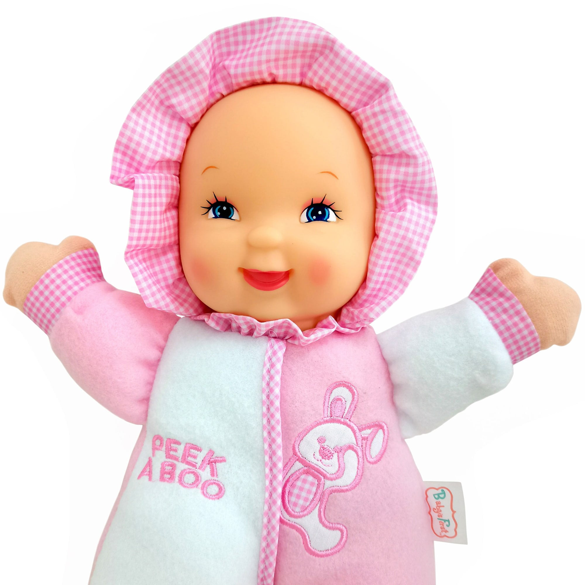 Goldberger Baby's First: 11" Soft & Snuggle Bunny Doll - Baby's 1st Doll, Machine Washable, Safe for Children & Infant, Ages 0 Months & Up