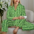 thumbnail image 6 of Sikiie Cactus Women's Long-Sleeve Shirt and Full-Length Bottom Pajama Set (s-xxl)-X-Large, 6 of 7